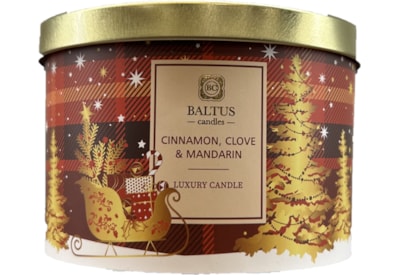 Baltus Luxury 3 Wick Candle Jar Cinnamon Clove & Mandarin 109mm Baltus Luxury 3 Wick Candle Jar Cinnamon Clove & Mandarin 109mm