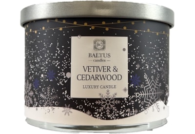 Baltus Luxury 3 Wick Candle Jar Vetiver & Cedarwood 109mm Baltus Luxury 3 Wick Candle Jar Vetiver & Cedarwood 109mm