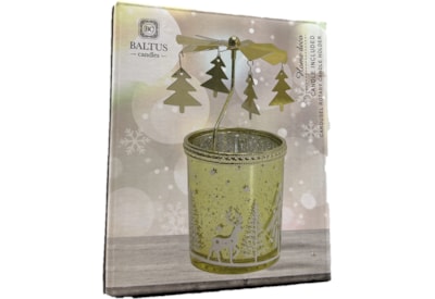 Baltus Metallic Scented Candle w Rotary Spinner Gold 7x8cm Baltus Metallic Scented Candle w Rotary Spinner Gold 7x8cm