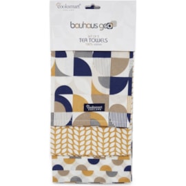 Cooksmart Bauhaus Geo Tea Towels 3pack (TT2361)