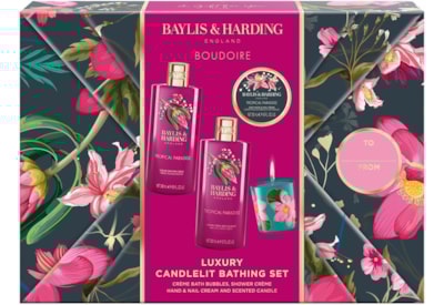 Baylis & Harding Boudoire Wrapped Candlelit Gift Set Baylis & Harding Boudoire Wrapped Candlelit Gift Set
