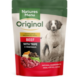Natures Menu Cooked Food Pouches For Dogs Beef & Tripe 300g (NMPOR)