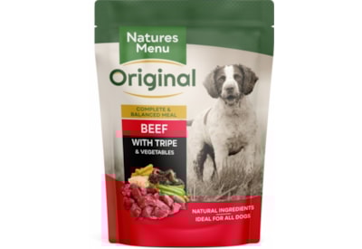 Natures Menu Cooked Food Pouches For Dogs Beef & Tripe 300g Natures Menu Cooked Food Pouches For Dogs Beef & Tripe 300g