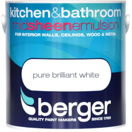 Berger Kitchen & Bathroom Brilliant White 2.5lt (5070700)
