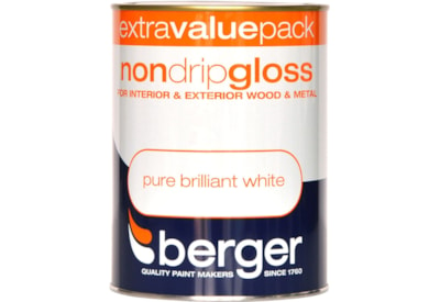 Berger Non Drip Gloss Brilliant White 1.25lt (5026204)