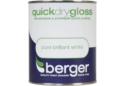 Berger Quick Dry Gloss White 750ml Berger Quick Dry Gloss White 750ml