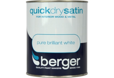 Berger Quick Dry Satin White 750ml Berger Quick Dry Satin White 750ml