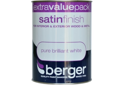 Berger Satin Brilliant White 1.25lt (5026262)