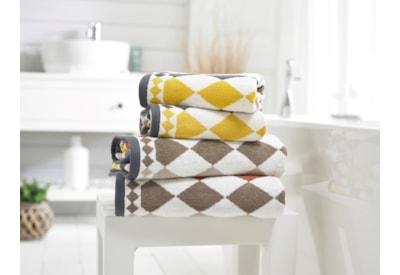 Deyongs Bliss Diamonds Hand Towel Mustard Deyongs Bliss Diamonds Hand Towel Mustard