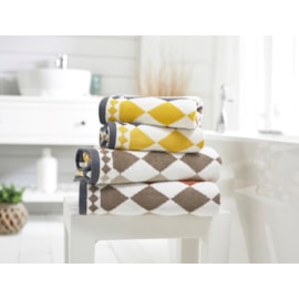 Deyongs Bliss Diamonds Hand Towel Mustard Deyongs Bliss Diamonds Hand Towel Mustard