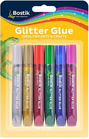 Bostik 6xgitter Glue Pens Assorted (30813302)