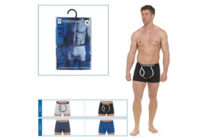 Tom Franks Mens Keyhole Boxers Asstd 2pk Tom Franks Mens Keyhole Boxers Asstd 2pk