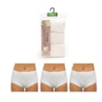 Rjm Ladies 3 Pack Lace Front Briefs White