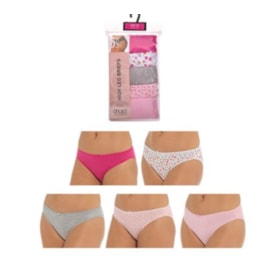 Rjm Ladies 5 Pack Ditsy Print Hi Leg Briefs Rjm Ladies 5 Pack Ditsy Print Hi Leg Briefs