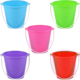 Round Plastic Bucket Bright Colours 14cm Round Plastic Bucket Bright Colours 14cm