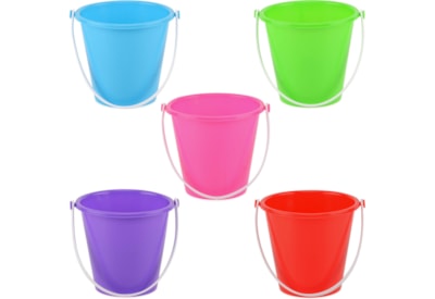 Round Plastic Bucket Bright Colours 14cm Round Plastic Bucket Bright Colours 14cm