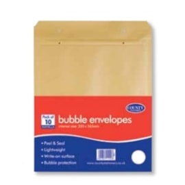 County Manilla Bubble Envelopes 10'S - F 220 X 340Mm