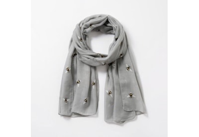 Bumble Bee Summer Scarf Grey Bumble Bee Summer Scarf Grey