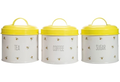 David Mason Design Busy Bees Tea/coffee/sugar Tin Set (FW0280A)