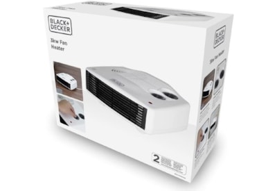 Black & Decker 3k Flat Fan Heater Wht (BXSH37006GB)