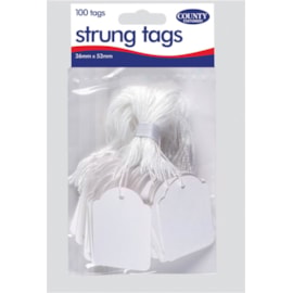 County Strung Tags 36mmx53mm 100s County Strung Tags 36mmx53mm 100s