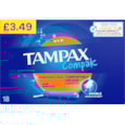 Tampax Compak Super Plus Pmp 3.49 18's Tampax Compak Super Plus Pmp 3.49 18's