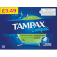 Tampax Compak Super Pmp 3.49 18's Tampax Compak Super Pmp 3.49 18's