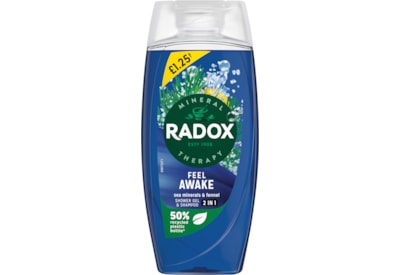 Radox Shower Mens Feel Awake Pmp £1.25 225ml (C007337)