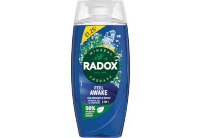 Radox Shower Mens Feel Awake Pmp £1.25 225ml Radox Shower Mens Feel Awake Pmp £1.25 225ml