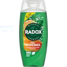 Radox Shower Mens Feel Refreshed Pmp £1.25 225ml Radox Shower Mens Feel Refreshed Pmp £1.25 225ml