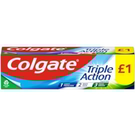 Colgate Toothpaste Triple Action £1 pmp * 75ml Colgate Toothpaste Triple Action £1 pmp * 75ml