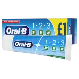 Oral B 123 Toothpaste * £1.00 75ml Oral B 123 Toothpaste * £1.00 75ml