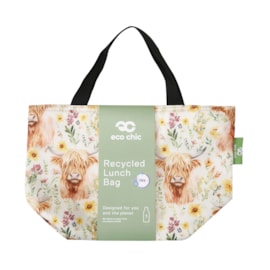 Eco Chic Beige Floral Highland Cow Lunch Bag Eco Chic Beige Floral Highland Cow Lunch Bag