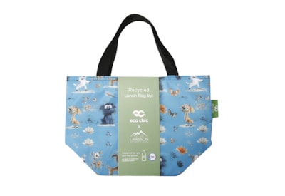 Eco Chic Blue Whimsy Dogs Lunch Bag Eco Chic Blue Whimsy Dogs Lunch Bag