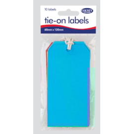 County Coloured Tie On Tags 10s