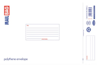 County Polythene Mail Bags 25S - Medium 24 X 32Cm