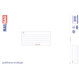 County Polythene Mail Bags 25S - Large 32 X 44Cm
