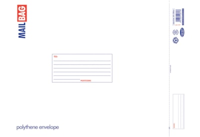 County Polythene Mail Bags 25S - Extra Large 42 X 50Cm