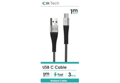 C3 Braided Usb - Type C Cable Blue 1m C3 Braided Usb - Type C Cable Blue 1m