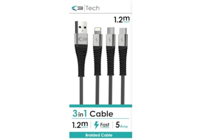 C3 Braided Universal Charger Lead 1.2m C3 Braided Universal Charger Lead 1.2m