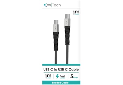 C3 Type C - Type C Braided Phone Charger Lead 1m C3 Type C - Type C Braided Phone Charger Lead 1m