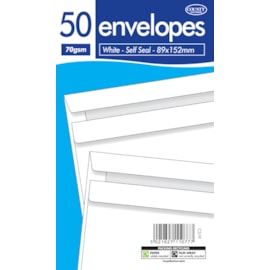 County 50 White Self Seal 89 X 152Mm