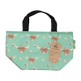 Eco Chic Green Floral Highland Cow Lunch Bag Eco Chic Green Floral Highland Cow Lunch Bag