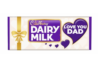 Cadbury Milk Choc Bar w Love You Dad Sleeve 110g (CAD01)