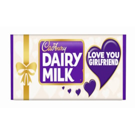 Cadbury Milk Choc Bar w Love You Girlfriend Sleeve 110g (CAD702)