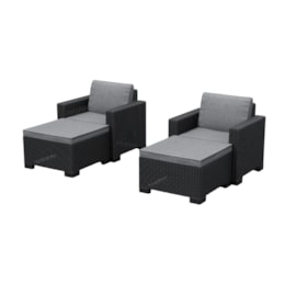 Keter California Balcony Deluxe Set - Graphite Keter California Balcony Deluxe Set - Graphite