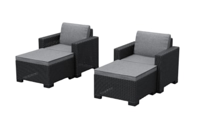 Keter California Balcony Deluxe Set - Graphite Keter California Balcony Deluxe Set - Graphite