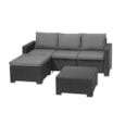 Keter California 3 Seater Chaise Longue Lounge Set - Graphite