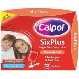 Calpol Sugar Free 6 Plus 12x5ml Calpol Sugar Free 6 Plus 12x5ml