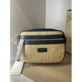 Nova Leather Straw Camera Bag